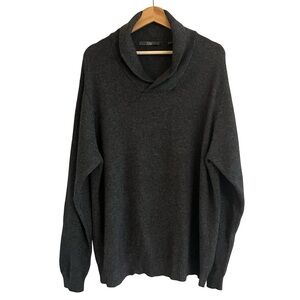 Folio Mens Cashmere Shawl Collar Sweater Size L Quiet Luxury Old Money Classic